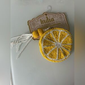 Viral Beaded Lemon Coin Purse